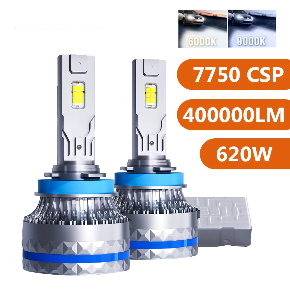 2 шт., лампы для автомобильных фар, H7, H4, H11, 620 Вт, 9005 лм, HB3 9012, HB4, H8, HIR2 6000
2 шт., лампы для автомобильных фар, H7, H4, H11, 620 Вт, 9005 лм, HB3 9012, HB4, H8, HIR2 6000