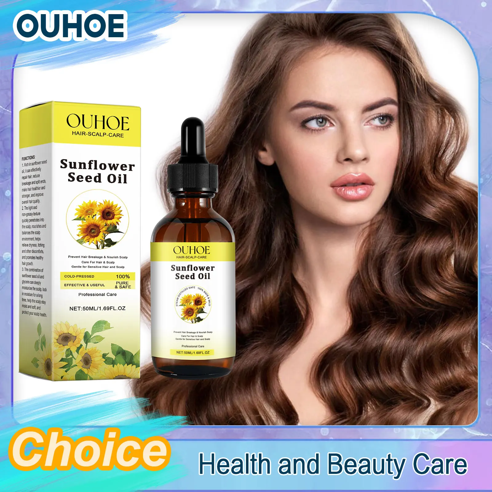 Sunflower Seed Hair Oil Repairing Nourishing Hydrating Preventing Hair Dry Breakage Softening Repairing Hair Care Essential Oil
Sunflower Seed Hair Oil Repairing Nourishing Hydrating Preventing Hair Dry Breakage Softening Repairing Hair Care Essential Oil