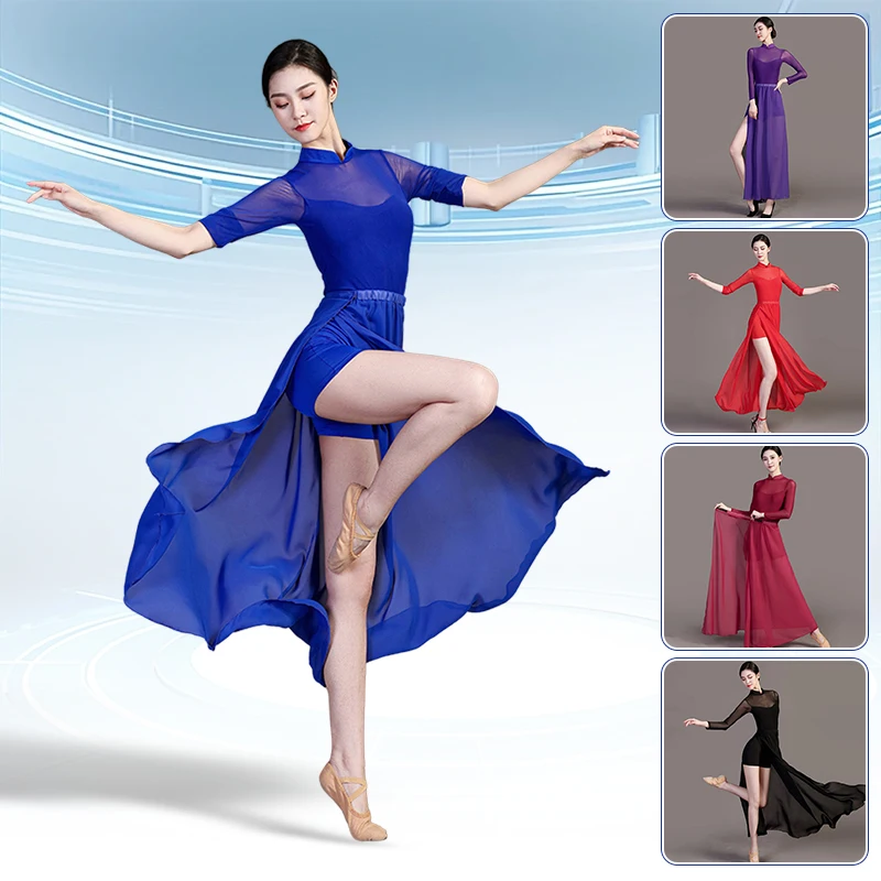 Chinese Classical Dance Dress Elegant High Split Lady Traditional Skirt + Tops Suit Big Swing Skirt Outfit Stage Performance
Chinese Classical Dance Dress Elegant High Split Lady Traditional Skirt + Tops Suit Big Swing Skirt Outfit Stage Performance