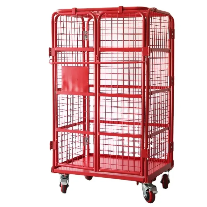 Warehouse Industrial Steel Folding Safety Mesh Four Wheel, Large Capacity Powder Coated Storage Roller Container
Warehouse Industrial Steel Folding Safety Mesh Four Wheel, Large Capacity Powder Coated Storage Roller Container