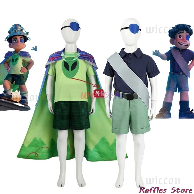 Alien Adventure Boy Elio Cosplay Costume Green Tshirt Pants Kids Playsuits 2Style Halloween Performance Festival Dress Up
Alien Adventure Boy Elio Cosplay Costume Green Tshirt Pants Kids Playsuits 2Style Halloween Performance Festival Dress Up