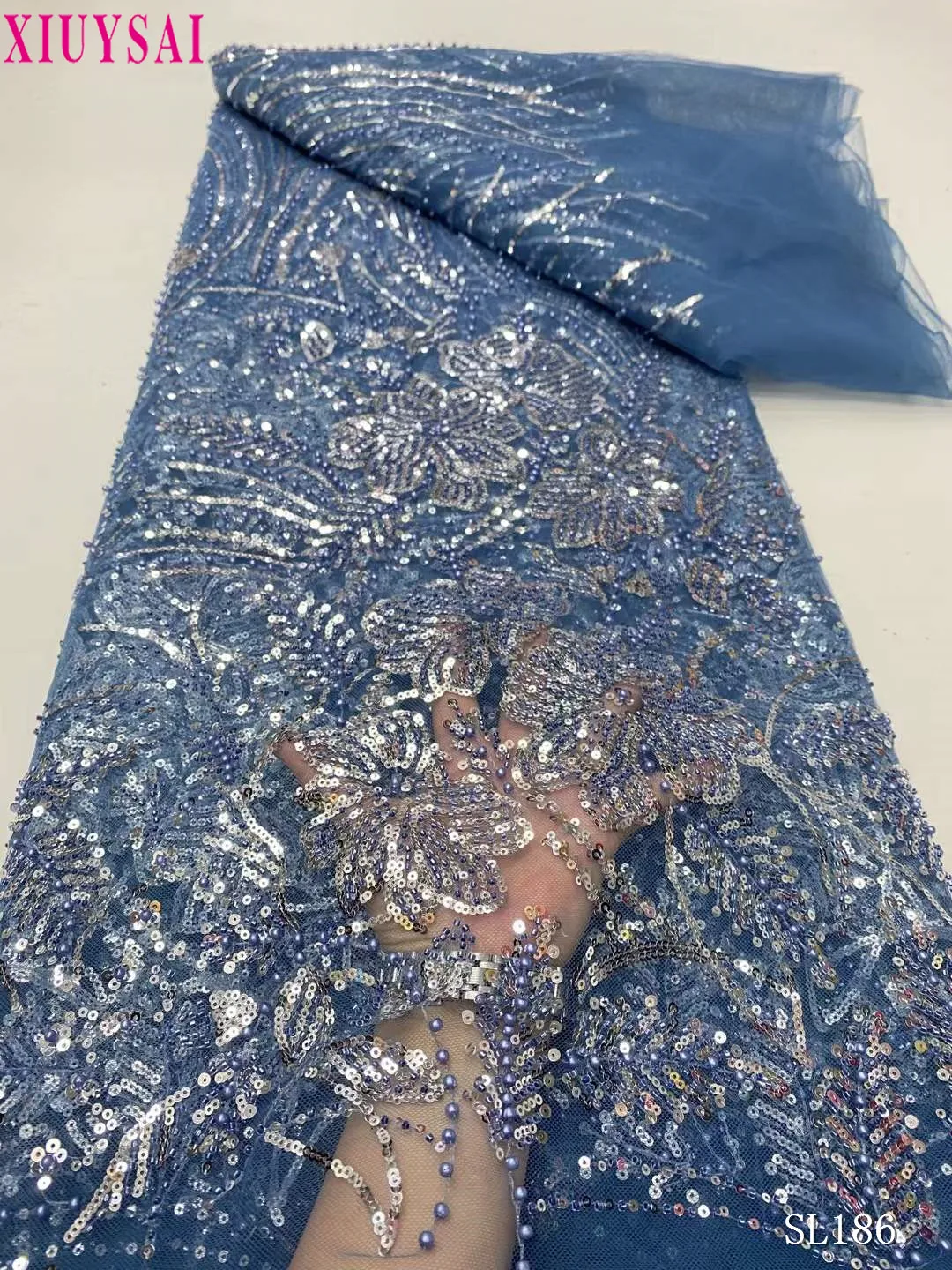 African Sequins Lace Fabric, Embroidery Beads, Tulle Lace Fabrics, Wedding Party Dress, High Quality, Latest, 5 Yards,2025
African Sequins Lace Fabric, Embroidery Beads, Tulle Lace Fabrics, Wedding Party Dress, High Quality, Latest, 5 Yards,2025