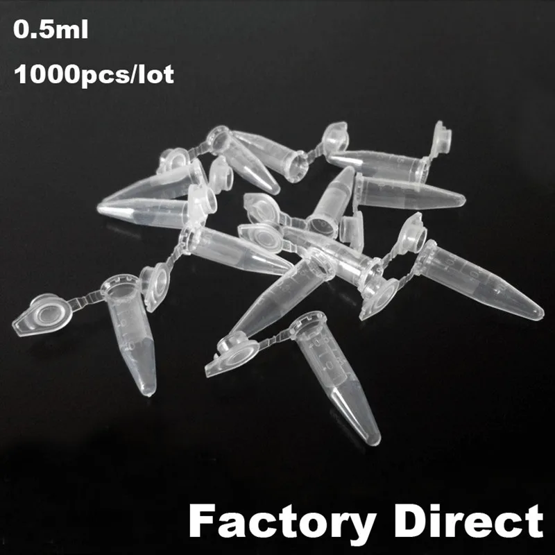 1000Pcs/Lot 0.5ml Plastic Centrifuge Tube Test Tubing Vial Clear PP Vials Container Lab Consumable
1000Pcs/Lot 0.5ml Plastic Centrifuge Tube Test Tubing Vial Clear PP Vials Container Lab Consumable