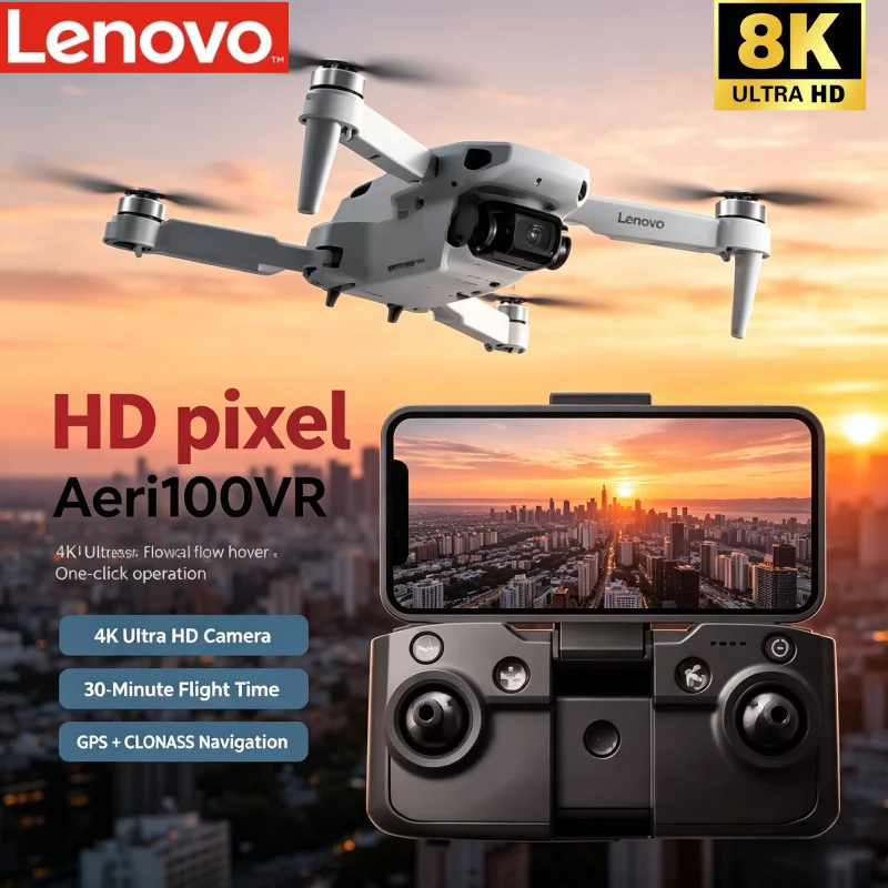 Lenovo Aeri100VR 8K Drone for Kids Professional Remote Control Helicopter Plane RC Drone With Screen Quadcopter Toy Gift
Lenovo Aeri100VR 8K Drone for Kids Professional Remote Control Helicopter Plane RC Drone With Screen Quadcopter Toy Gift