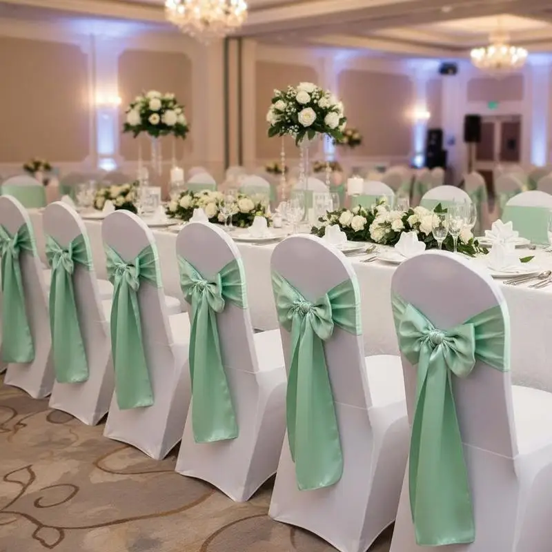 Satin Chair Sashes Bows, 100PCS Chair Ribbon Ties Back Sash, 7 x 108 inch, Light Green Wedding Reception Decoration, for Wedding Ceremony Baby Shower Party Events Banquet Chair Cover Decoration
Satin Chair Sashes Bows, 100PCS Chair Ribbon Ties Back Sash, 7 x 108 inch, Light Green Wedding Reception Decoration, for Wedding Ceremony Baby Shower Party Events Banquet Chair Cover Decoration