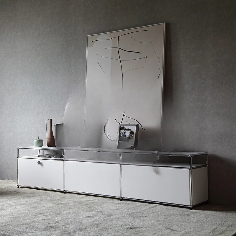 Retro stainless steel minimalist TV cabinet floor cabinet small apartment simple and modern
Retro stainless steel minimalist TV cabinet floor cabinet small apartment simple and modern