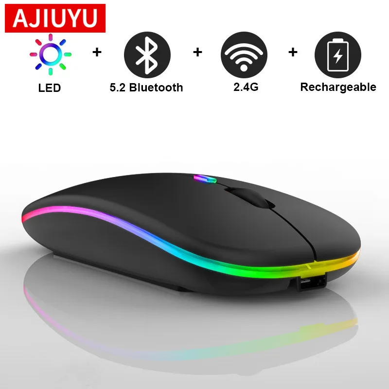 Беспроводная мышь AJIUYU, двухрежимная USB-перезаряжаемая бесшумная эргономичная Bluetooth-мышь с подсветкой для компьютера, ноутбука, iPad
Беспроводная мышь AJIUYU, двухрежимная USB-перезаряжаемая бесшумная эргономичная Bluetooth-мышь с подсветкой для компьютера, ноутбука, iPad