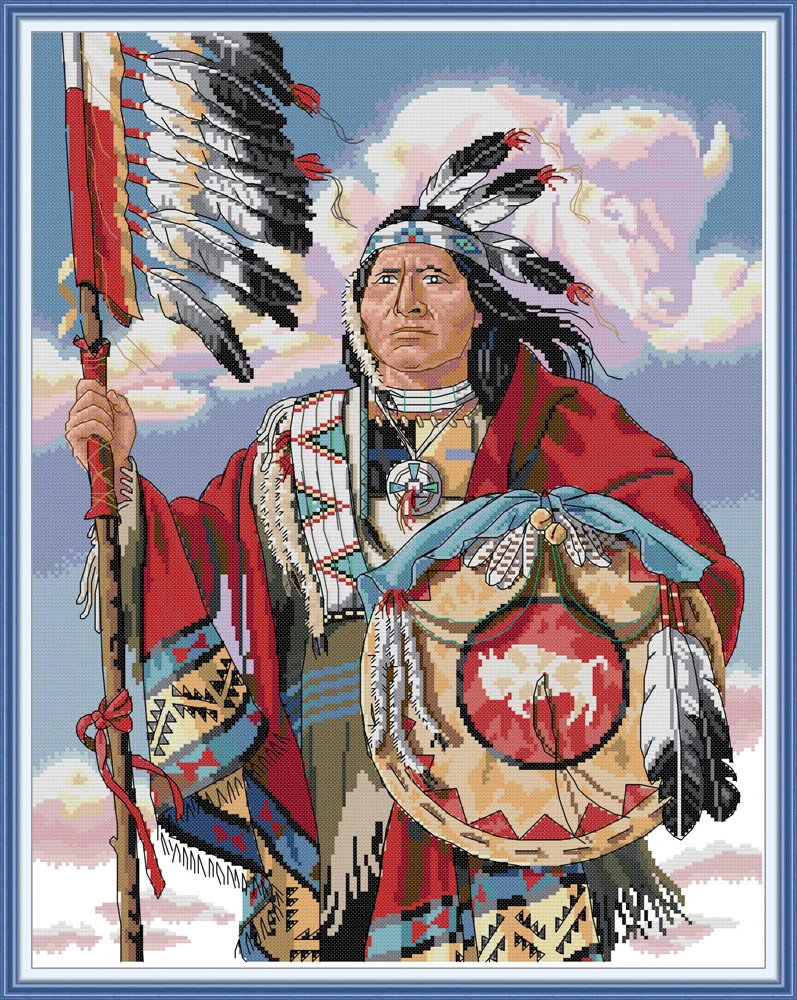 Joy Sunday-Pre-printed Cross Stitch Kit, DIY Easy Pattern, Aida 14, 11CT Stamped Fabric Embroidery Set, Indian Chiefs
Joy Sunday-Pre-printed Cross Stitch Kit, DIY Easy Pattern, Aida 14, 11CT Stamped Fabric Embroidery Set, Indian Chiefs