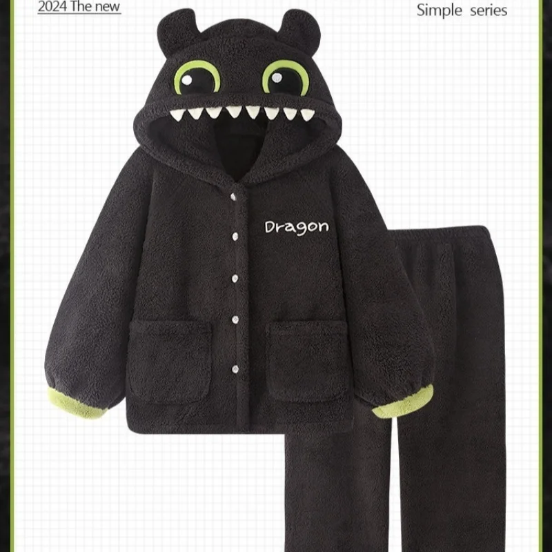 New Men's Cartoon Anime Merchandise Toothless Baby Pajamas Winter Coral Fleece Thickened Warm Hooded Flannel Loungewear Gift
New Men's Cartoon Anime Merchandise Toothless Baby Pajamas Winter Coral Fleece Thickened Warm Hooded Flannel Loungewear Gift