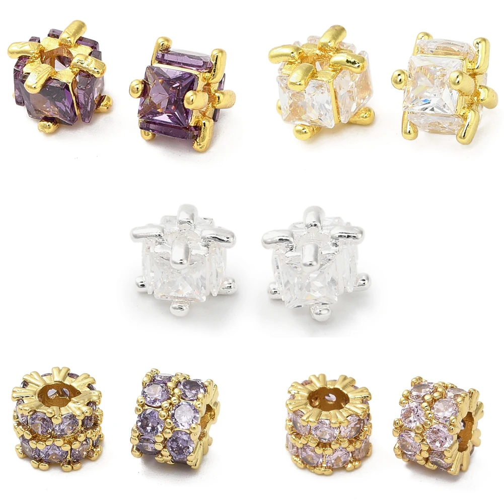 50Pcs Cubic Zirconia Beads Rhinestone Cube Column Large Hole Spacer Beads for DIY Bracelet Necklace Jewelry Making Accessories
50Pcs Cubic Zirconia Beads Rhinestone Cube Column Large Hole Spacer Beads for DIY Bracelet Necklace Jewelry Making Accessories