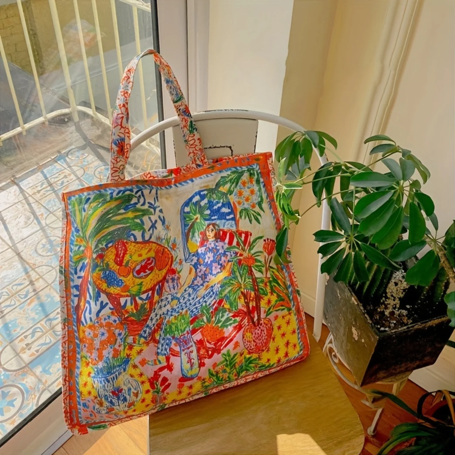Vintage Summer Floral Print Tote Bag, Large Capacity Canvas Shoulder Bag for Women, Retro Stylish Handbag & Purse First aid box
Vintage Summer Floral Print Tote Bag, Large Capacity Canvas Shoulder Bag for Women, Retro Stylish Handbag & Purse First aid box