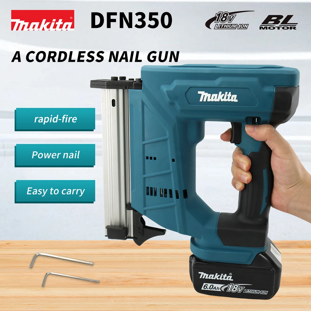 Makita DFN350G Brushless Electric Nail Gun 18V Lithium Battery Pneumatic Woodworking Tools Cordless Fixed Frame Nailing Machine
Makita DFN350G Brushless Electric Nail Gun 18V Lithium Battery Pneumatic Woodworking Tools Cordless Fixed Frame Nailing Machine