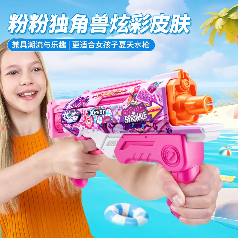 Genuine Zuru Xshot Water Fast Refill Water Blaster Spray Toy Large Capacity Unicorn Skin Summer Outdoor Must Have
Genuine Zuru Xshot Water Fast Refill Water Blaster Spray Toy Large Capacity Unicorn Skin Summer Outdoor Must Have