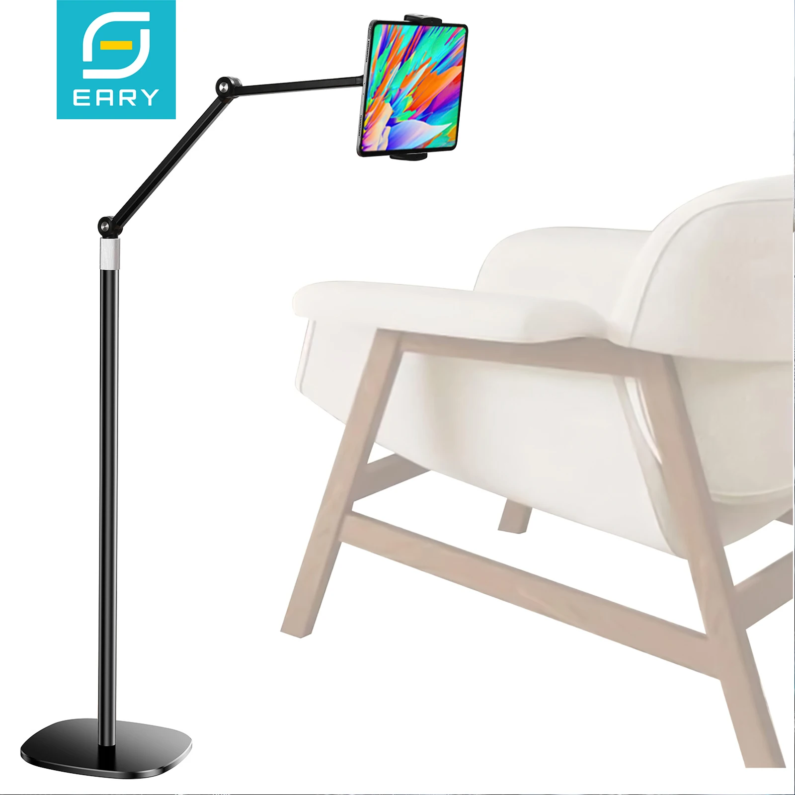 Eary Tablet Phone Floor Stand 360 Adjustable Height Angle Wider Heavier Metal Base Compatible With 4.7~12.9 Inch Screen Devices
Eary Tablet Phone Floor Stand 360 Adjustable Height Angle Wider Heavier Metal Base Compatible With 4.7~12.9 Inch Screen Devices