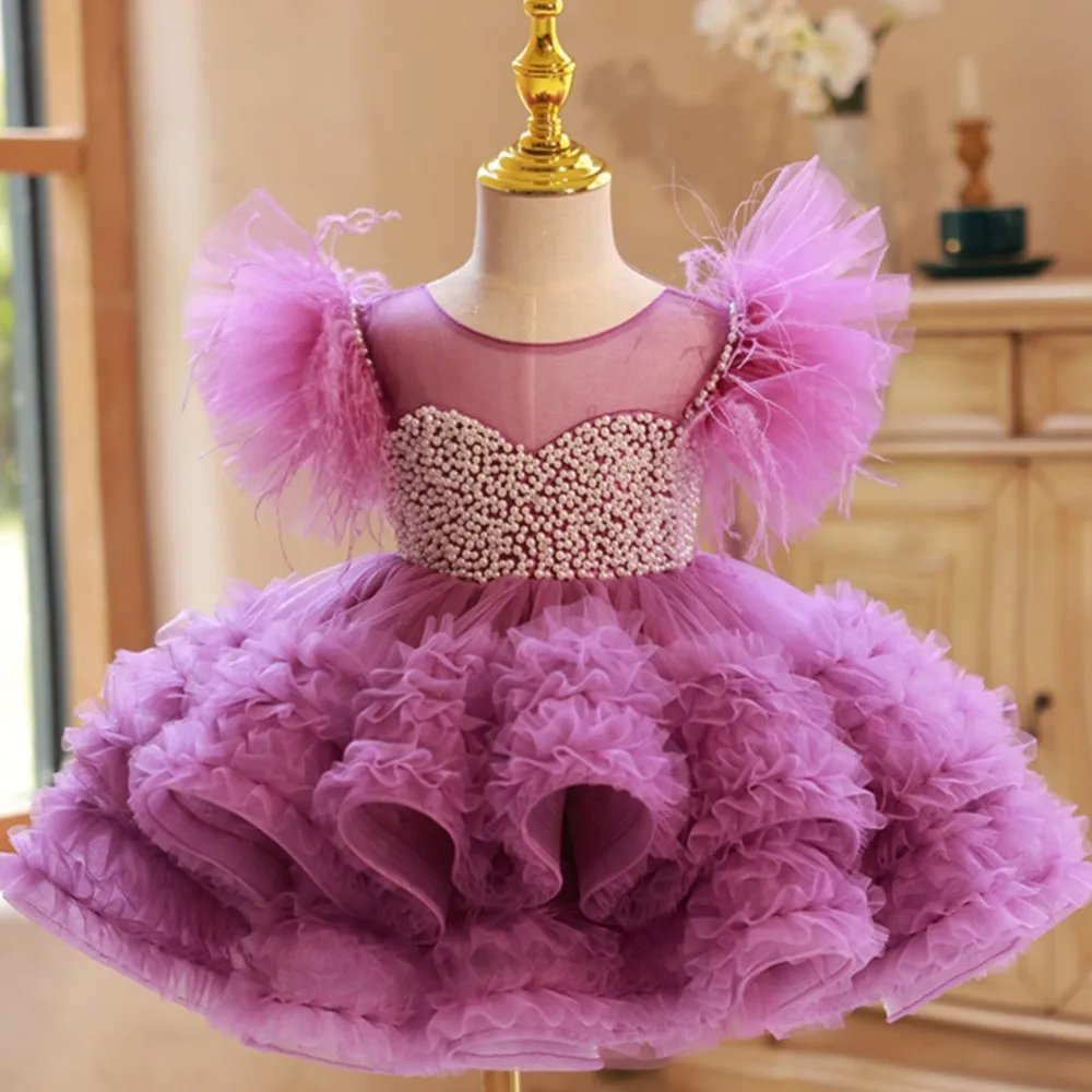 Girls' dress princess children's pearl flower children fluffy yarn vestidos fiesta
Girls' dress princess children's pearl flower children fluffy yarn vestidos fiesta