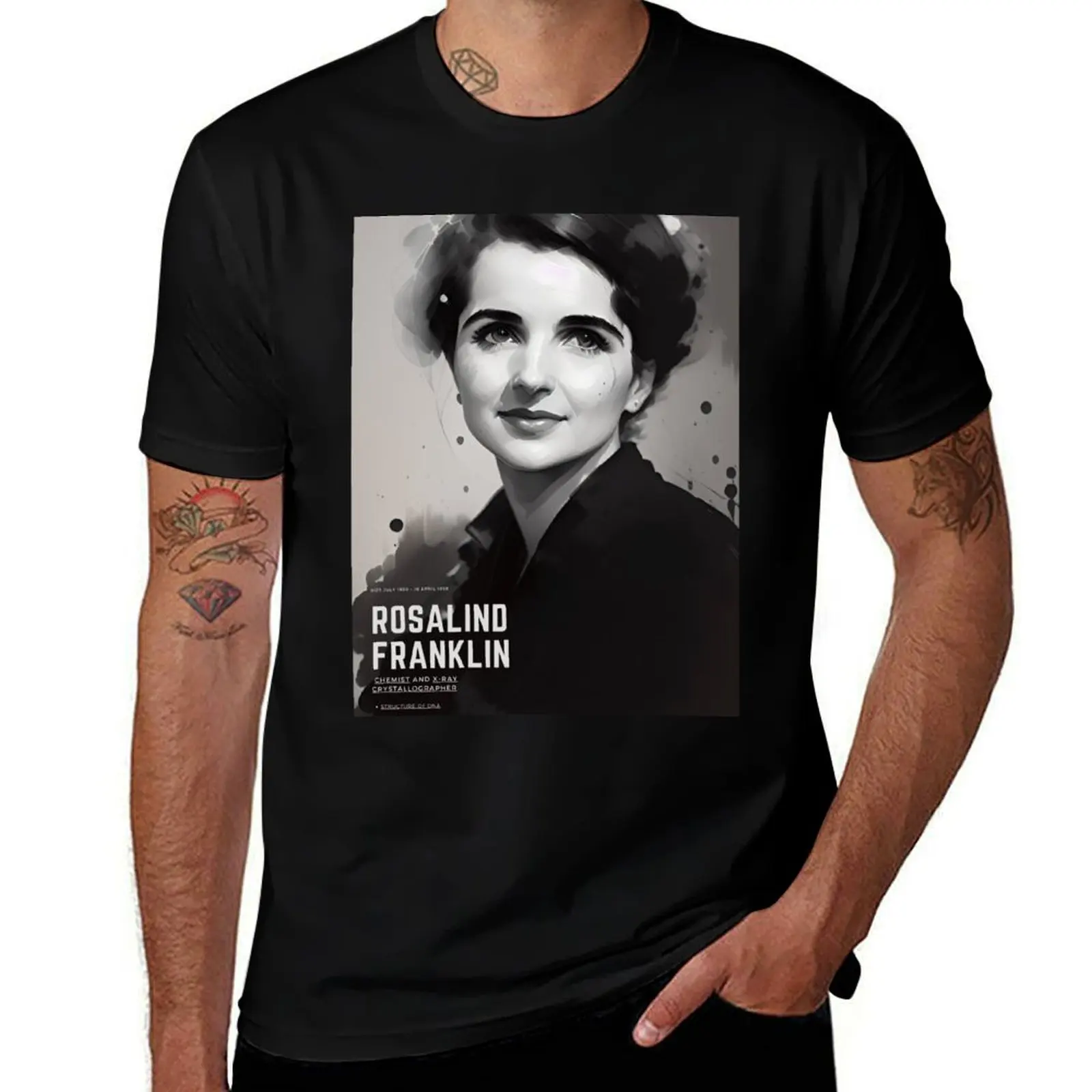 Футболка Rosalind Franklin by CallisC Arts, возвышенная одежда на день Святого Валентина, бутик одежды на день Святого Валентина, мужская футболка с синим замком
Футболка Rosalind Franklin by CallisC Arts, возвышенная одежда на день Святого Валентина, бутик одежды на день Святого Валентина, мужская футболка с синим замком