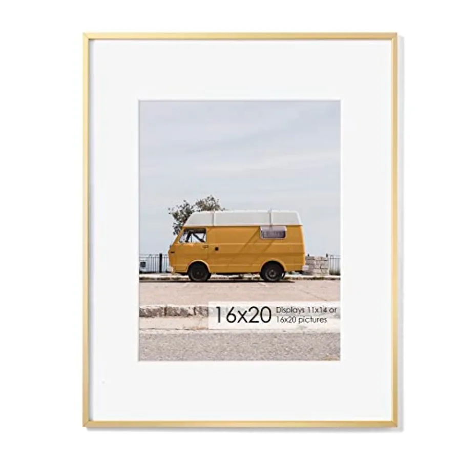 Металлическая рамка для фотографий 16x20 с подложкой 11x14, отделка из матового алюминия, передняя панель из закаленного стекла и крепеж для подвешивания, 1 шт.
Металлическая рамка для фотографий 16x20 с подложкой 11x14, отделка из матового алюминия, передняя панель из закаленного стекла и крепеж для подвешивания, 1 шт.