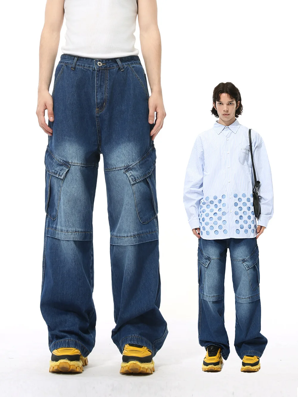 2025 New American retro workwear jeans men's high street atmosphere trendy brand wide leg pants loose straight leg pants
2025 New American retro workwear jeans men's high street atmosphere trendy brand wide leg pants loose straight leg pants