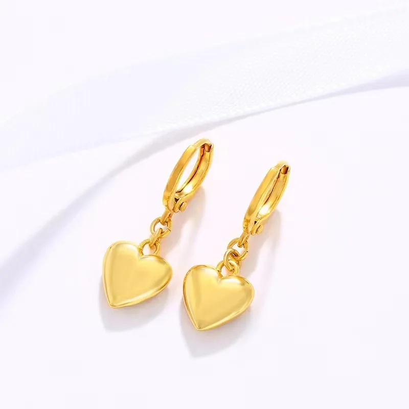 Luxury 24K 9999 Pure Gold real gold New Love Earrings Xiaozhong Peach Heart Women's Earrings
Luxury 24K 9999 Pure Gold real gold New Love Earrings Xiaozhong Peach Heart Women's Earrings