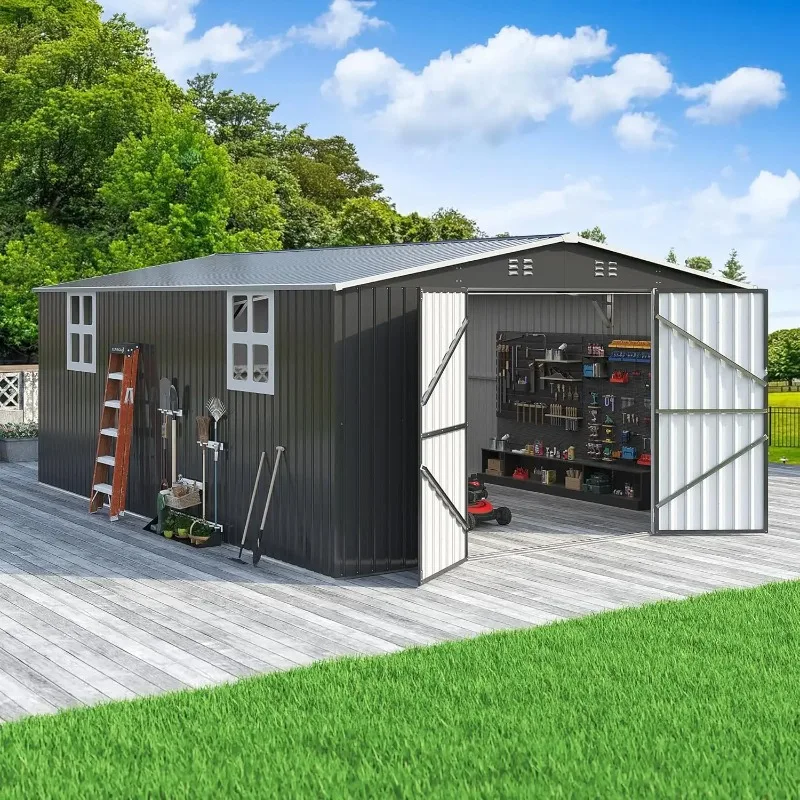 Updated Frame Metal Outdoor Storage Shed With Lockable Doors Custom For Backyard Garden Patio Lawn Tools Storage
Updated Frame Metal Outdoor Storage Shed With Lockable Doors Custom For Backyard Garden Patio Lawn Tools Storage
