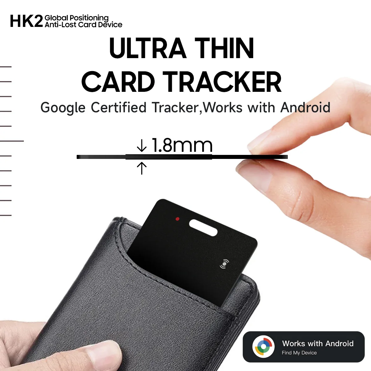 HENNCER Bluetooth GPS-кошелек-трекер, тонкий 1,8 мм, работает с Google Android-трекером, IP68, водонепроницаемый трекер предметов
HENNCER Bluetooth GPS-кошелек-трекер, тонкий 1,8 мм, работает с Google Android-трекером, IP68, водонепроницаемый трекер предметов