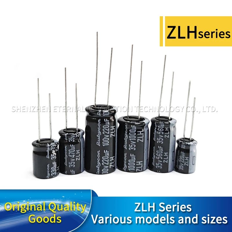 10PCS ZLH Series RUBYCON Original Aluminum Electrolytic Capacitors Long Life 6.3V 10V 16V 25V 35V 50V 27UF~8200UF
10PCS ZLH Series RUBYCON Original Aluminum Electrolytic Capacitors Long Life 6.3V 10V 16V 25V 35V 50V 27UF~8200UF