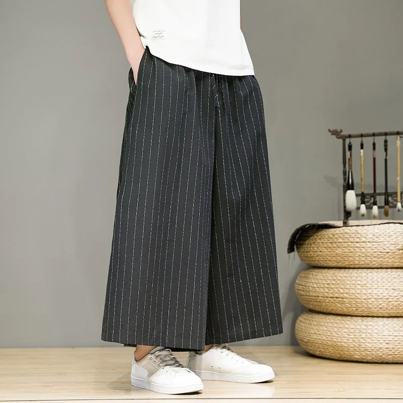 Мужские повседневные свободные хлопковые льняные брюки Харлан в винтажную полоску с высокой талией, прямые брюки, летние модные молодежные брюки
Мужские повседневные свободные хлопковые льняные брюки Харлан в винтажную полоску с высокой талией, прямые брюки, летние модные молодежные брюки