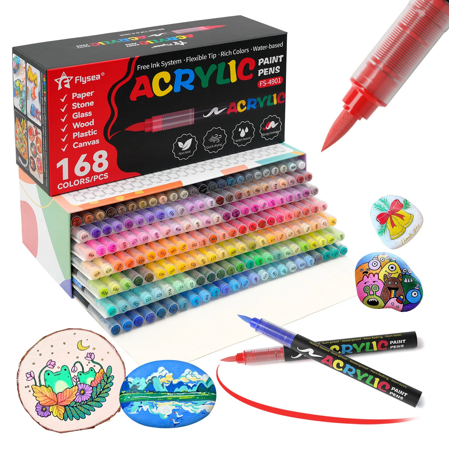 168 Color Acrylic Marker Set Soft Tip Liquid Art Markers Stackable Straight Color Pen for Artists
168 Color Acrylic Marker Set Soft Tip Liquid Art Markers Stackable Straight Color Pen for Artists