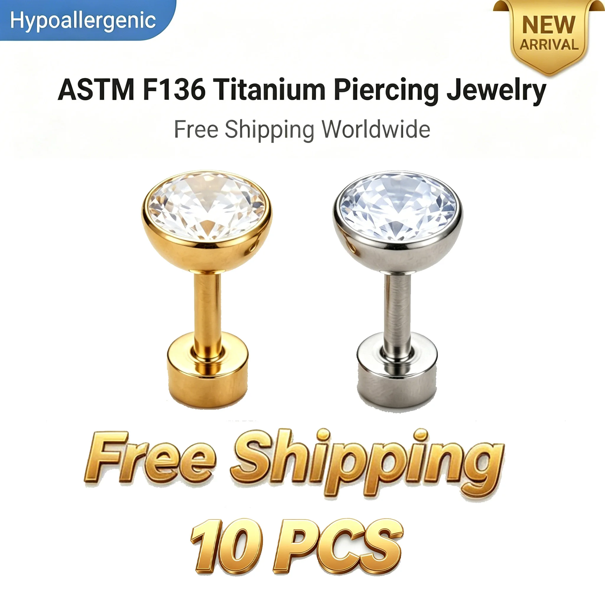 10PCS Free Shipping ASTM F136 Titanium Piercing Round Screw Labret Ear Lip Ring Cartilage Tragus Conch Jewelry Helix Nose Stud
10PCS Free Shipping ASTM F136 Titanium Piercing Round Screw Labret Ear Lip Ring Cartilage Tragus Conch Jewelry Helix Nose Stud