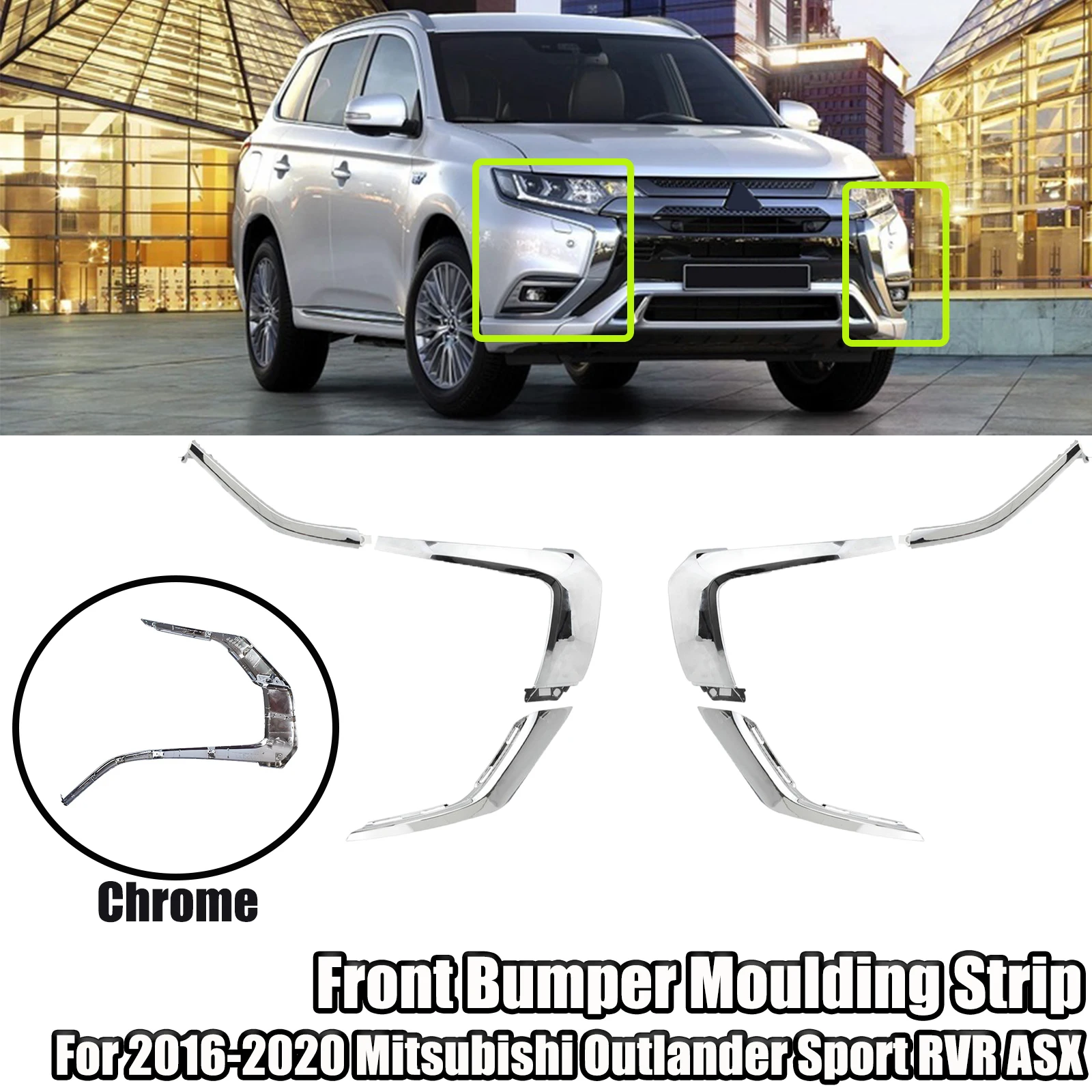 Front Bumper Chrome Trim Molding Headlight Strips Fog Light Cover For Mitsubishi Outlander 2016-2019 Decoration Protection
Front Bumper Chrome Trim Molding Headlight Strips Fog Light Cover For Mitsubishi Outlander 2016-2019 Decoration Protection