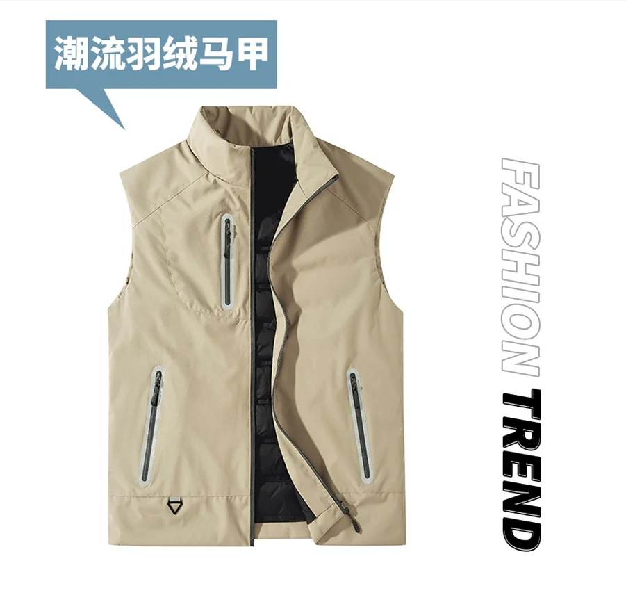 Warm Casual Vest Sleeveless Sports Coat Men's Solid Color Trendy Vest Autumn and Winter Down Vest Thickened Large Size Jacket
Warm Casual Vest Sleeveless Sports Coat Men's Solid Color Trendy Vest Autumn and Winter Down Vest Thickened Large Size Jacket
