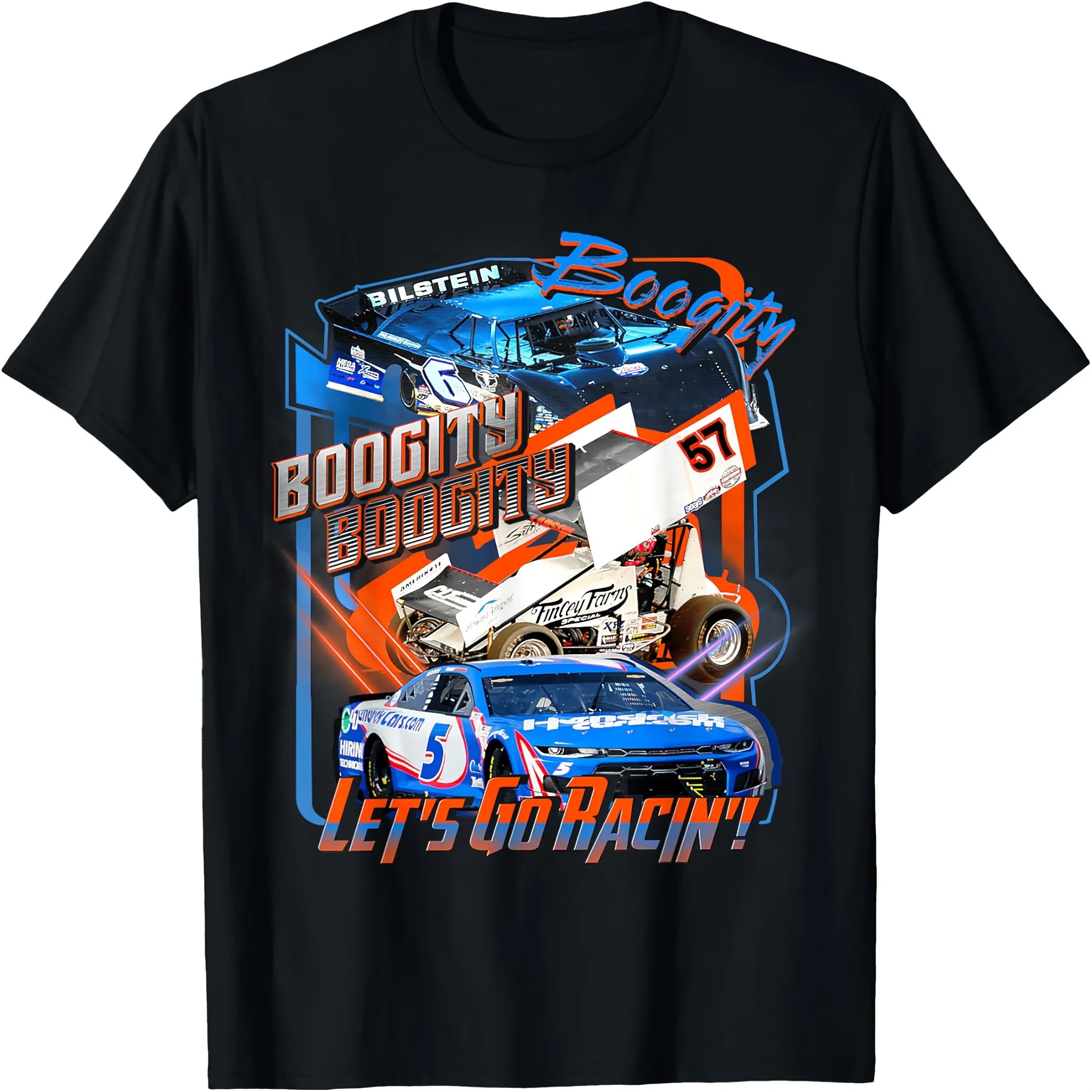 Boogity Let's Go Racing 100% Cotton T-Shirt - Men's and Women's Short Sleeve Crew Neck Cartoon Car Pattern
Boogity Let's Go Racing 100% Cotton T-Shirt - Men's and Women's Short Sleeve Crew Neck Cartoon Car Pattern