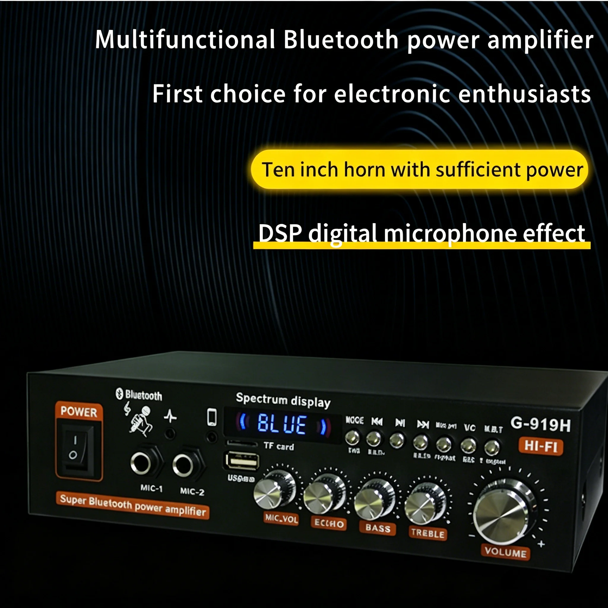 HiFi Digital Amplifier Small Power Bluetooth Surround Sound for Home Car Amplifier Speaker Card U Disk Radio DC
HiFi Digital Amplifier Small Power Bluetooth Surround Sound for Home Car Amplifier Speaker Card U Disk Radio DC