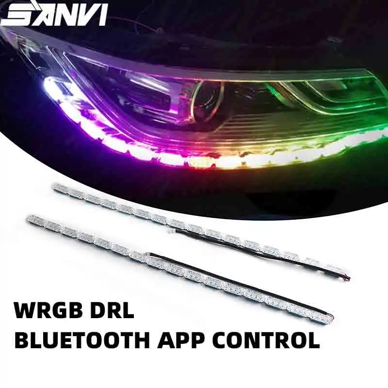 SANVI App WRGB Daytime Running Light Bluetooth App Control DRL Flowing Stramer For Car Light Accessories 16g Chips
SANVI App WRGB Daytime Running Light Bluetooth App Control DRL Flowing Stramer For Car Light Accessories 16g Chips
