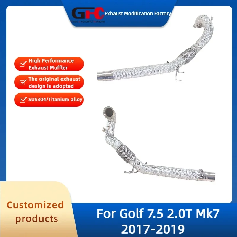 Выхлопная труба GFC Downpipe для Golf 7.5 Mk7 2.0T 2017-2019, высокопроизводительная, из нержавеющей стали 304, толщина 1,5 мм, полированная.
Выхлопная труба GFC Downpipe для Golf 7.5 Mk7 2.0T 2017-2019, высокопроизводительная, из нержавеющей стали 304, толщина 1,5 мм, полированная.