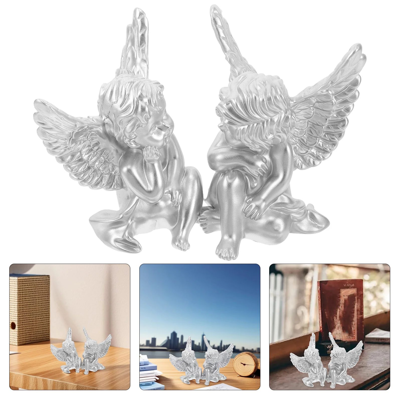2Pcs Angel Statue Resin Home Statue Bedroom Living Office nament Praying Angel Figurine Gift Figurine
2Pcs Angel Statue Resin Home Statue Bedroom Living Office nament Praying Angel Figurine Gift Figurine
