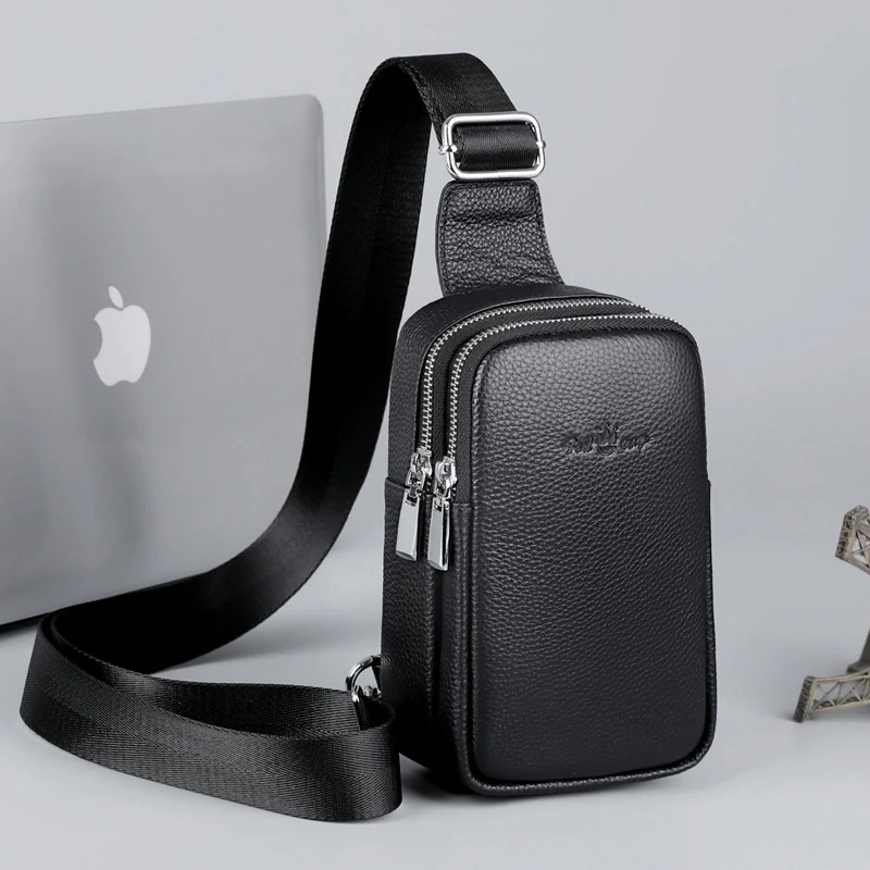 Men's Genuine Leather Chest Bags Fashion Soft Leather Business Chest Packs Casual Travel Sling Bag Shoulder Crossbody Bag Male
Men's Genuine Leather Chest Bags Fashion Soft Leather Business Chest Packs Casual Travel Sling Bag Shoulder Crossbody Bag Male