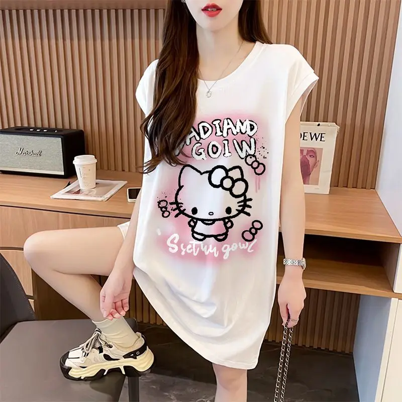Sanrio Pajamas Dress Hello Kitty Women's Skirt Summer Sleepwear Long Dresses T-Shirts Sleeping Skirt Loose-Fit Home Clothes new
Sanrio Pajamas Dress Hello Kitty Women's Skirt Summer Sleepwear Long Dresses T-Shirts Sleeping Skirt Loose-Fit Home Clothes new