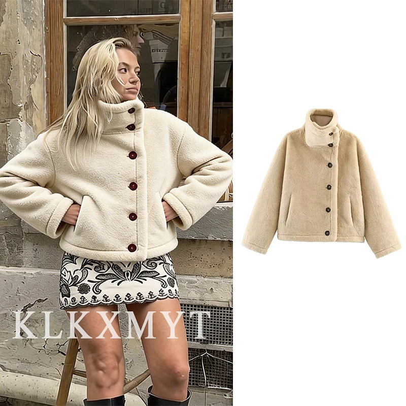 Women Winter Fashion Solid Color Faux Fur Jacket 2025 New Long Sleeve Double Sided Outerwear Female Chic Lapel New Outerwear
Women Winter Fashion Solid Color Faux Fur Jacket 2025 New Long Sleeve Double Sided Outerwear Female Chic Lapel New Outerwear