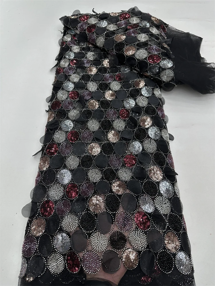 African Sequins Lace Fabric 2025 Latest Beaded Embroidery French Tulle Mesh Lace Fabric Material For Wedding Sewing
African Sequins Lace Fabric 2025 Latest Beaded Embroidery French Tulle Mesh Lace Fabric Material For Wedding Sewing