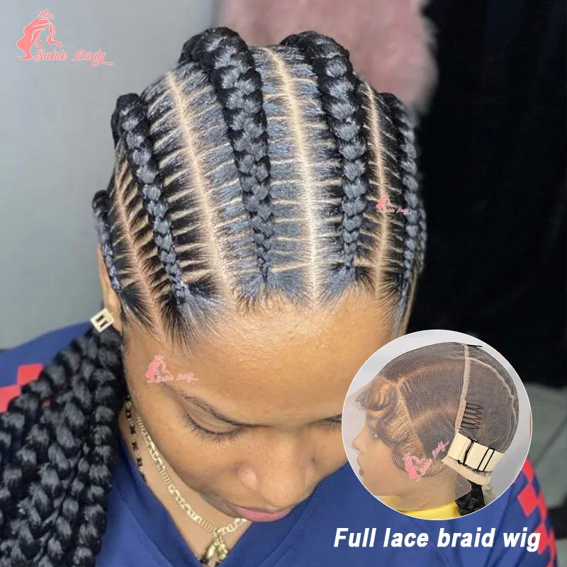 20" Box Braided Wig Synthetic Lace Front Wig For Black Women Briaded Lace Front Wig Short Corrown 6 Stitch Full Lace Front Wig 
20" Box Braided Wig Synthetic Lace Front Wig For Black Women Briaded Lace Front Wig Short Corrown 6 Stitch Full Lace Front Wig