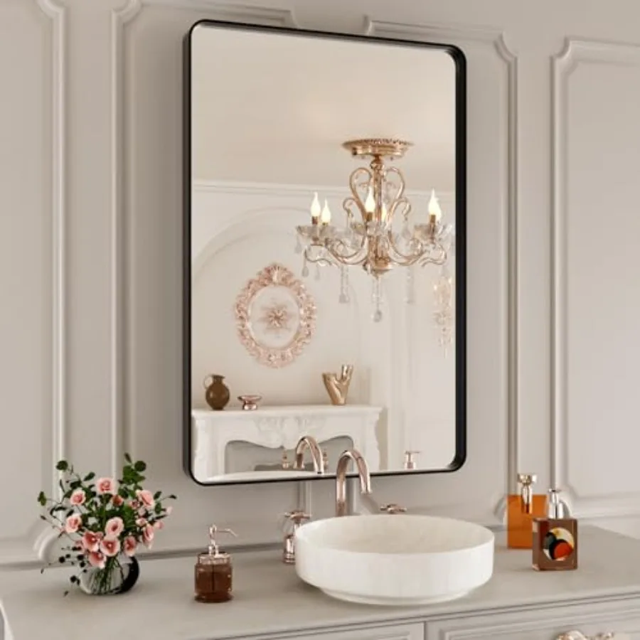 24X36 Inch Matte Black Bathroom MirrorBathroom Vanity Mirror for Wall Rectangular Round Corner Black Metal Framed Mirror Horizo
24X36 Inch Matte Black Bathroom MirrorBathroom Vanity Mirror for Wall Rectangular Round Corner Black Metal Framed Mirror Horizo