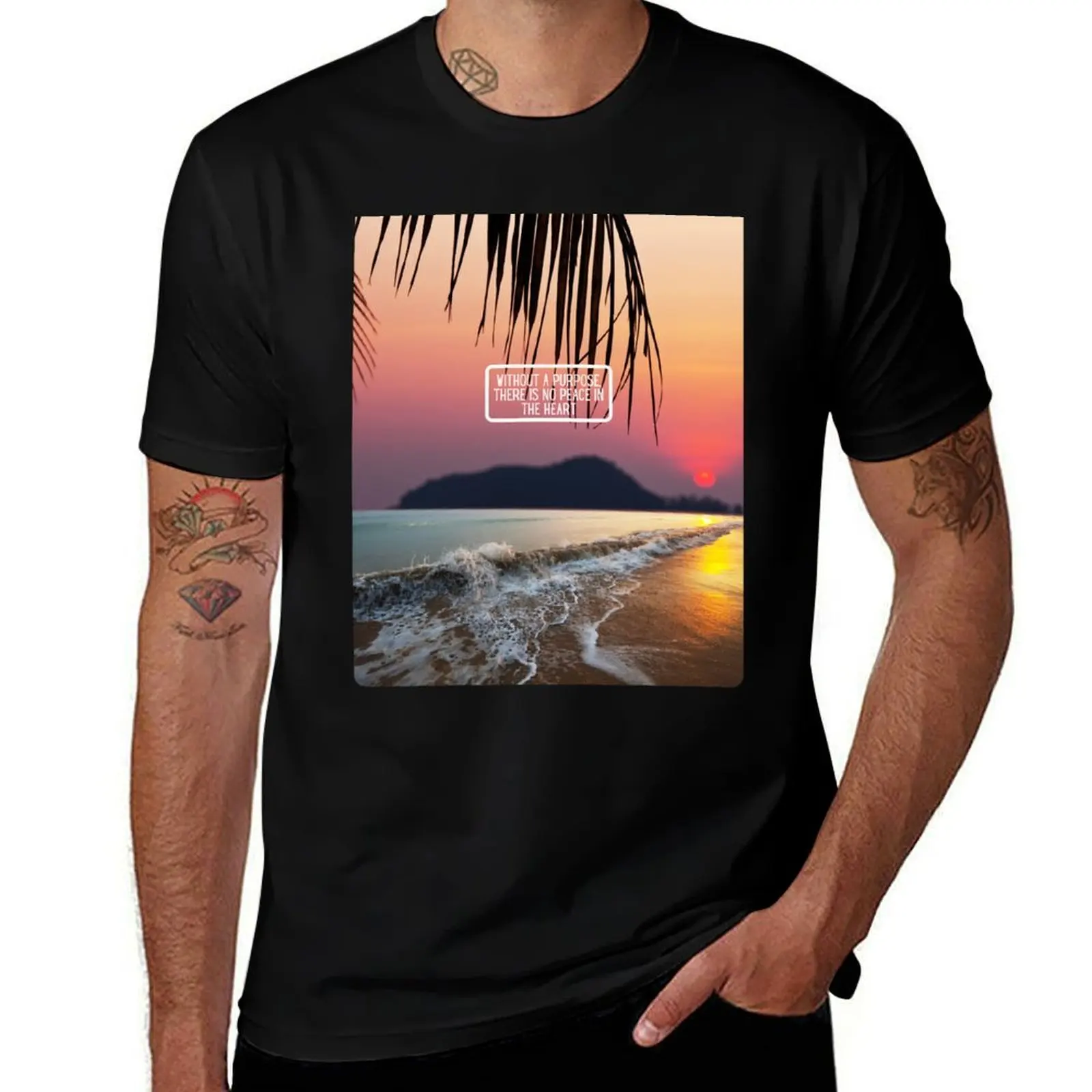 Inspirational Beach Quote Design#9 – Without a Purpose There Is No Peace in the Heart – AI Photo Art for Mindful Living T-Shirt
Inspirational Beach Quote Design#9 – Without a Purpose There Is No Peace in the Heart – AI Photo Art for Mindful Living T-Shirt