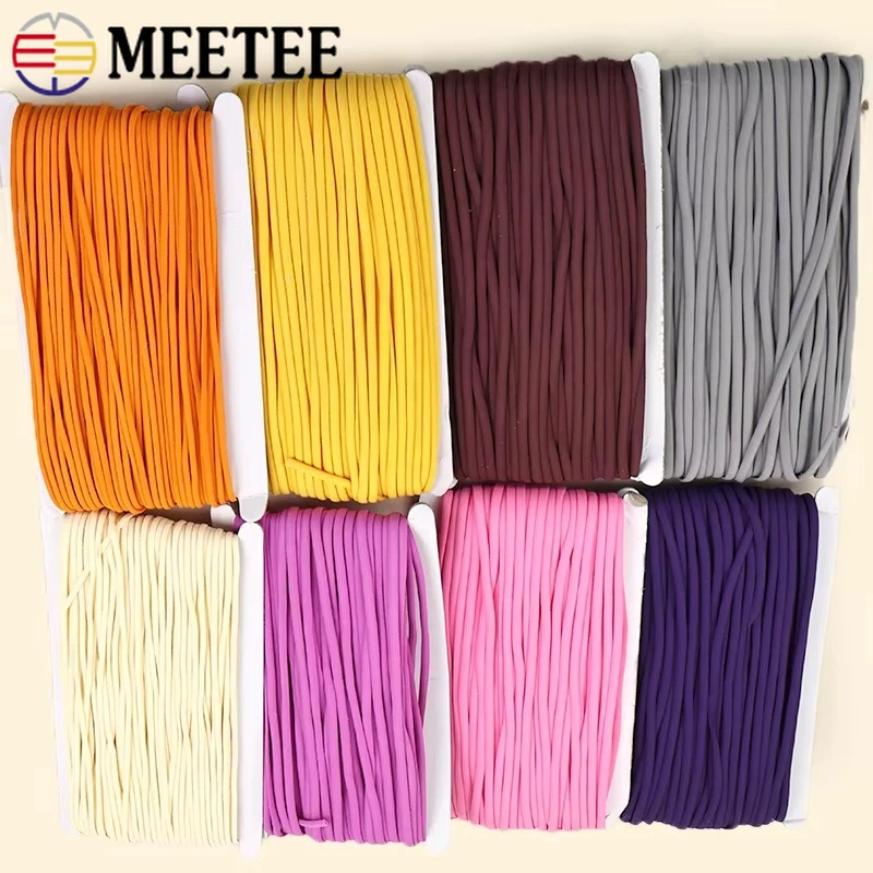 5/10/20M Meetee 3/5mm Elastic Band Oil Core Rope for Mask Strap Nylon Rubber Bands Hair Ring Stretch Tape DIY Sewing Accessories
5/10/20M Meetee 3/5mm Elastic Band Oil Core Rope for Mask Strap Nylon Rubber Bands Hair Ring Stretch Tape DIY Sewing Accessories