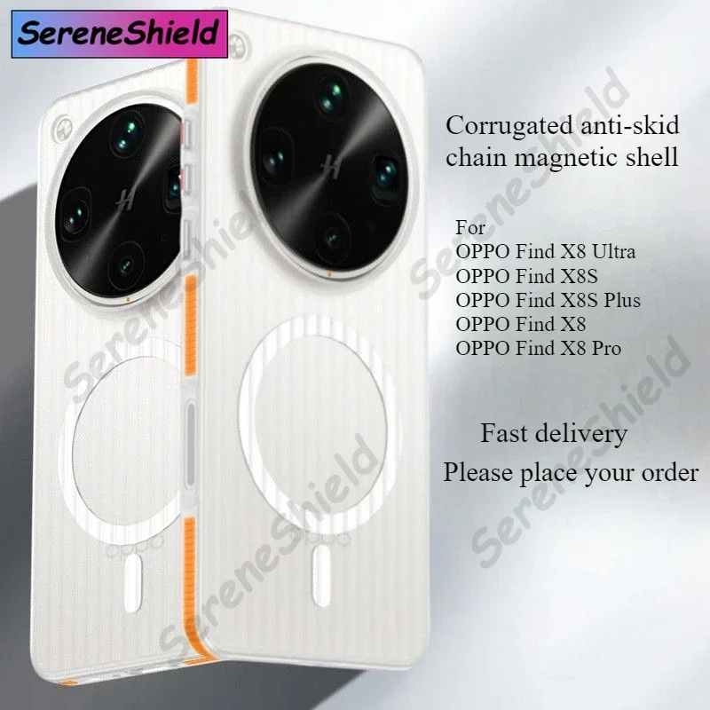 Ice Mist Matte Skin Feel Corrugated Compatible Magsafe Case For OPPO Find X8 Ultra X8S Pro Plus Anti-slip Bumper Protect Cover
Ice Mist Matte Skin Feel Corrugated Compatible Magsafe Case For OPPO Find X8 Ultra X8S Pro Plus Anti-slip Bumper Protect Cover