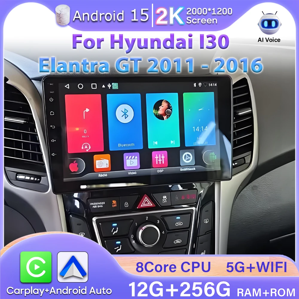 Android Auto For Hyundai I30 Elantra GT 2011 - 2015 2016 GPS Navigation BT Car Radio Carplay Video Display Car Monitor Screen 2k
Android Auto For Hyundai I30 Elantra GT 2011 - 2015 2016 GPS Navigation BT Car Radio Carplay Video Display Car Monitor Screen 2k