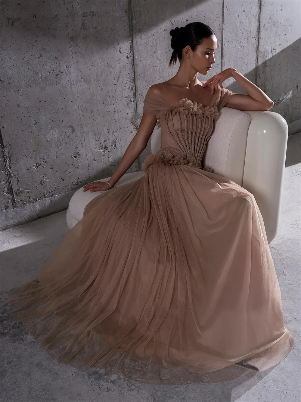 Customized Temperament Tulle Evening Dresses Exquisite Off the Shoulder Homecoming Dress Temperament Special Occasion Gowns
Customized Temperament Tulle Evening Dresses Exquisite Off the Shoulder Homecoming Dress Temperament Special Occasion Gowns