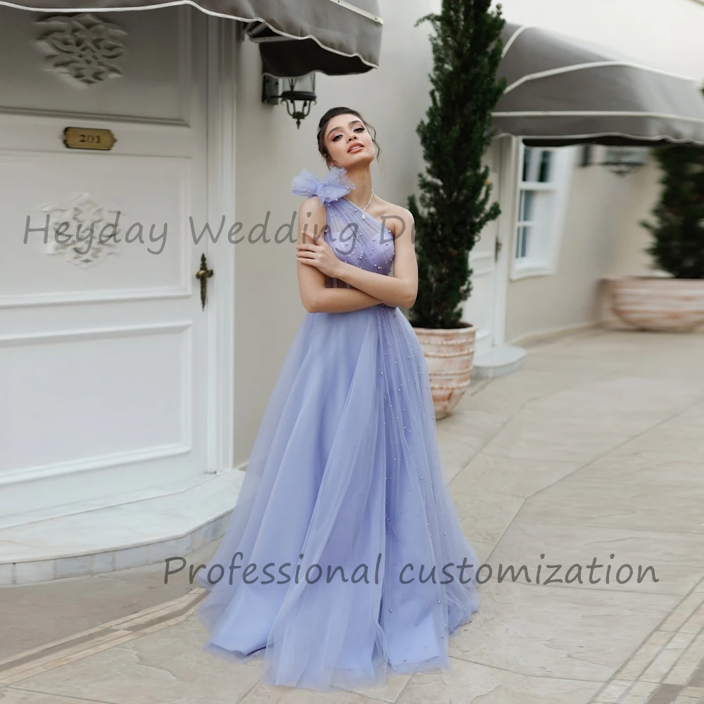 Heyday Pretty Dress Customized Ruched Tulle A-Line One-shoulder Pearls Formal Evening Dress Floor Length Party Dress For Women
Heyday Pretty Dress Customized Ruched Tulle A-Line One-shoulder Pearls Formal Evening Dress Floor Length Party Dress For Women