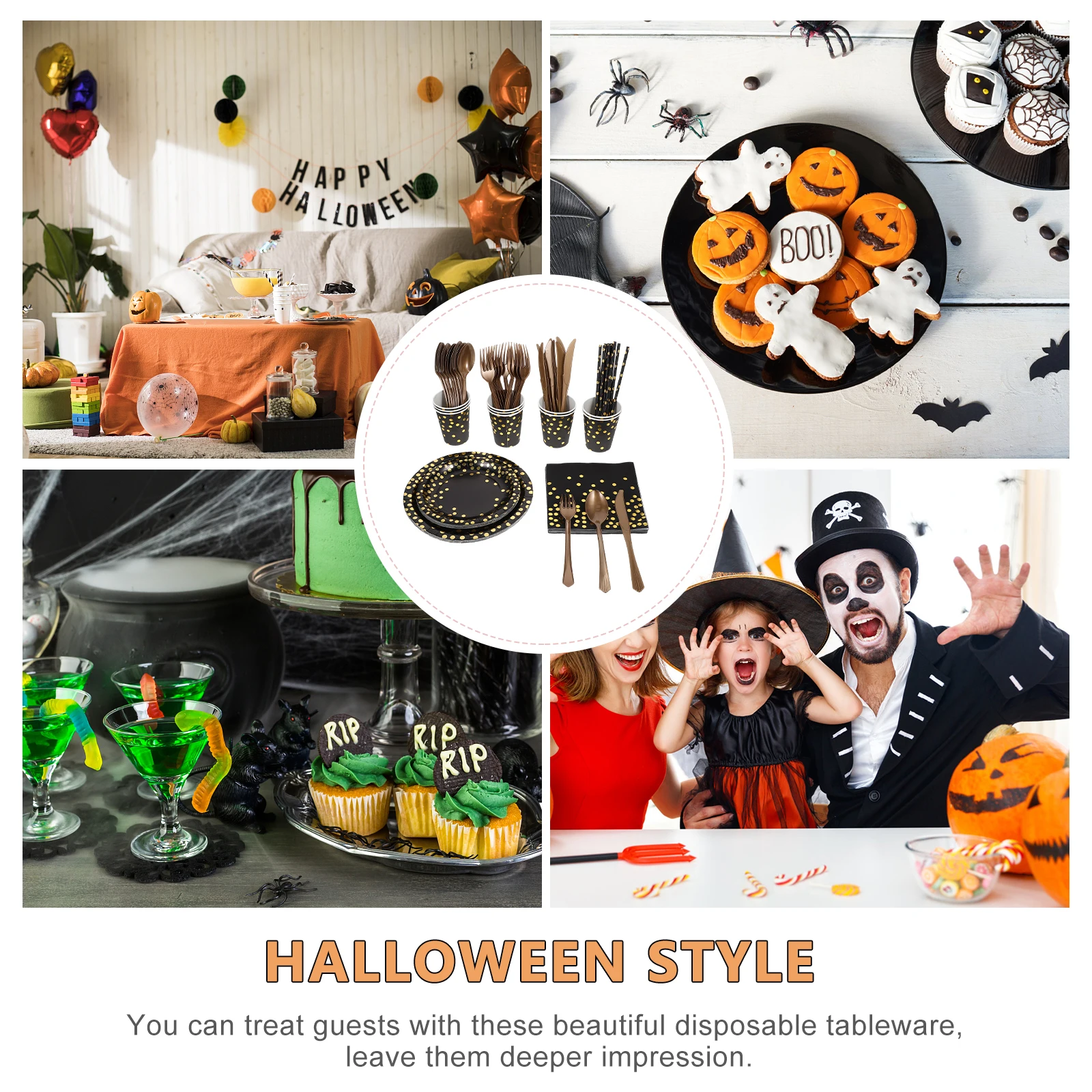1 set Disposable Paper Plates Cups Set Party Birthday Wedding Supplies Stylish Tableware for Halloween Baby Shower Anniversary
1 set Disposable Paper Plates Cups Set Party Birthday Wedding Supplies Stylish Tableware for Halloween Baby Shower Anniversary