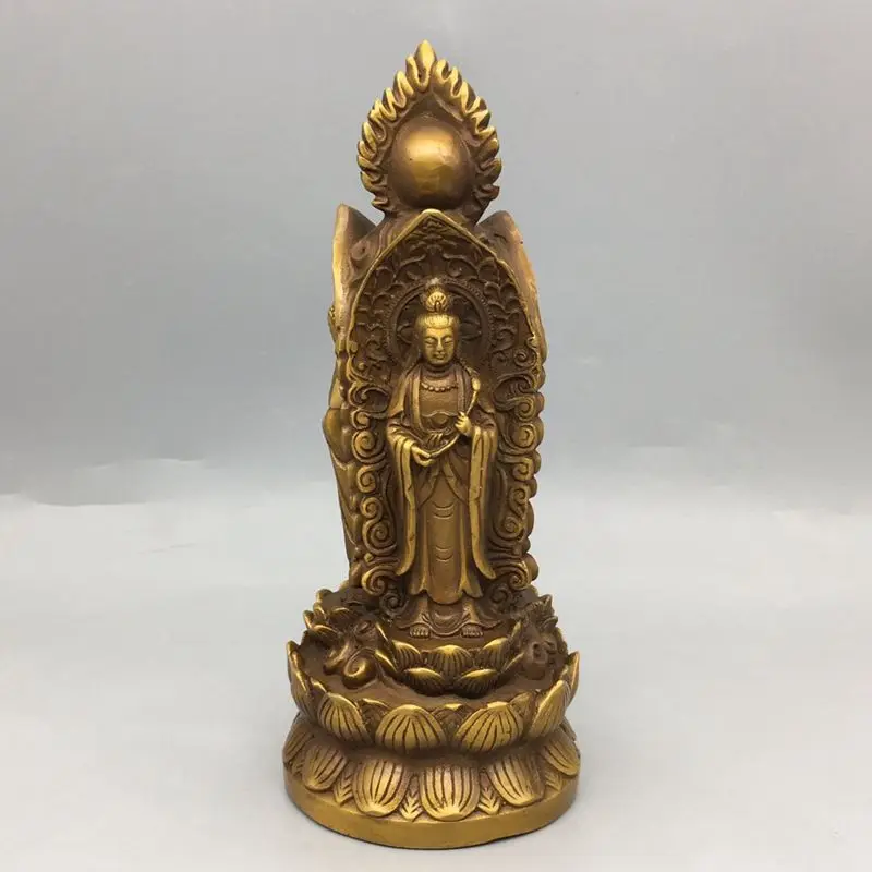 Miscellaneous Antique Crafts Bronze Ware Collection Brass Three sided Guanyin Home Decoration for Living Room
Miscellaneous Antique Crafts Bronze Ware Collection Brass Three sided Guanyin Home Decoration for Living Room